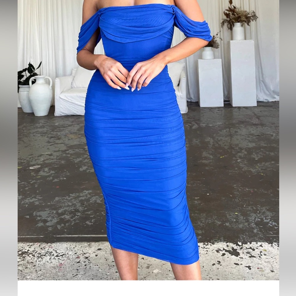 Royal Blue MIDI Dress